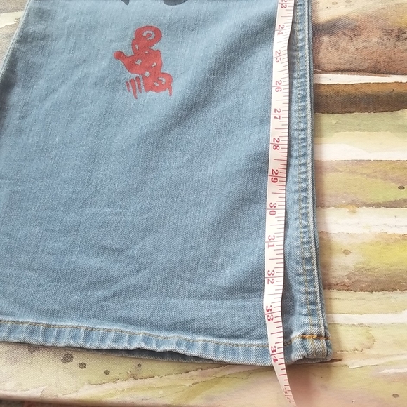 VON DUTCH Rare Ltd Ed 224/300 MOTO Collect Button Low Rise Luxury FLARE Jeans 28 - Picture 12 of 16